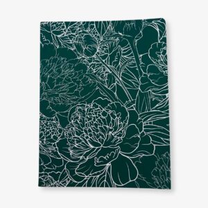 Notebook - FLORAL - Dark green